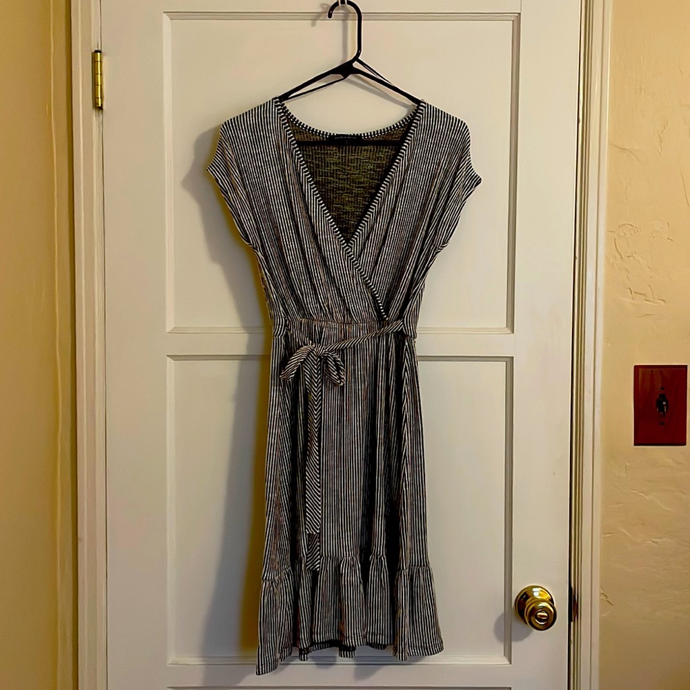 Black and White Striped Dress